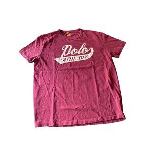 Polo Ralph Lauren Burgundy Athletic Div. T Shirt Size Medium